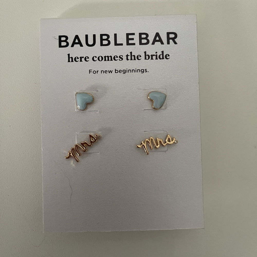 Bride and Mrs earrings